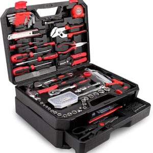 Click to see full view      2+  6 VIDEOS KingTool 325 Piece Home Repair Tool Kit, General Home/Auto Repair Tool Set, Toolbox Storage Case with Drawer, General Household Tool Kit - Perfect for Homeowner, Diyer, Handyman