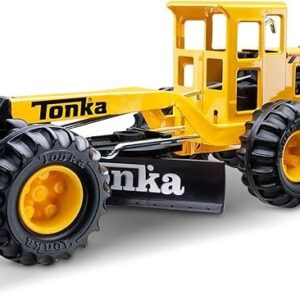 Tonka Steel Classics Road Grader - Made with Steel & Sturdy Plastic, Yellow Toy Construction Truck, Boys and Girls, Kids, Toddlers, Ages 3+