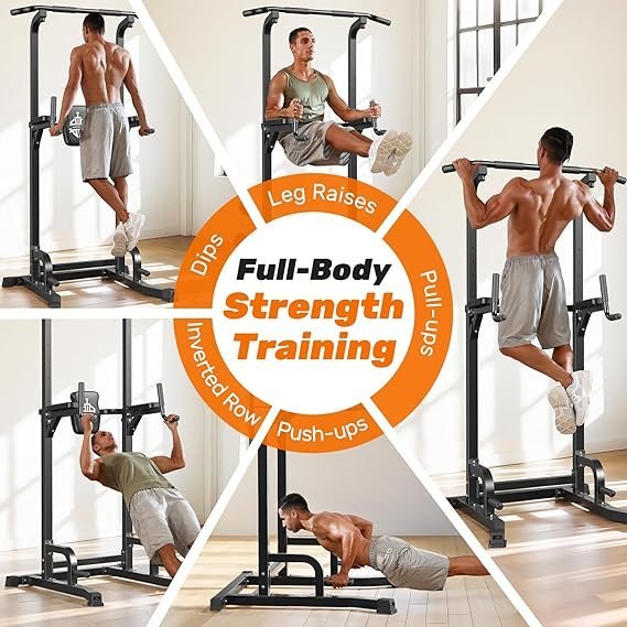 Sportsroyals Power Tower Pull Up Bar Station, 450LBS Stable Pull Up Dip Station for Home Gym Strength Training Equipment | FED Fitness - Image 3