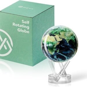 MOVA Globe - Earth with Clouds Classic (4.5") | Self-Rotating Globe Powered by Light | Silent Motion, No Batteries or Wires | Unique Desk Decor or Gift for Space Lovers