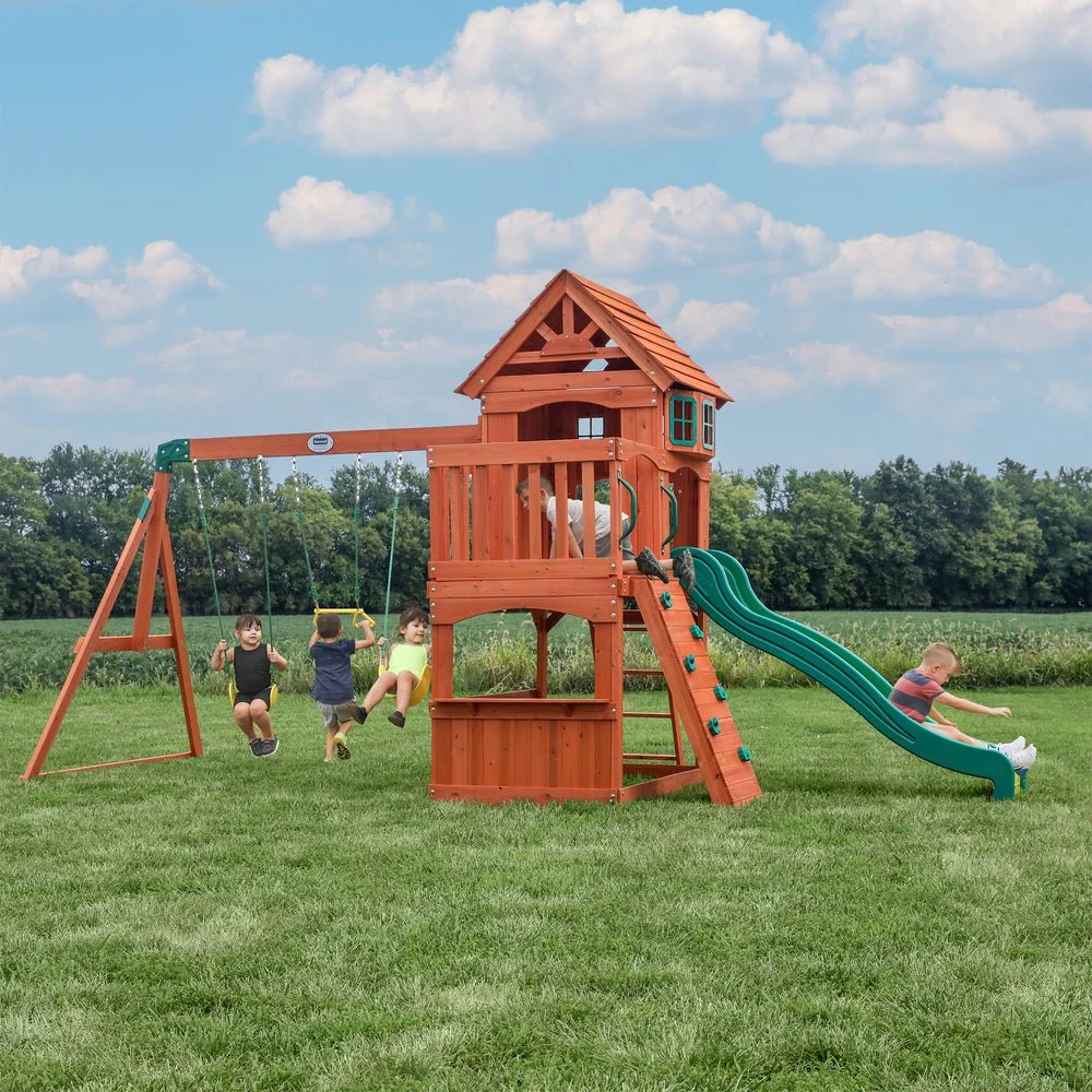Backyard Discovery Atlantis Wooden Swing Set - Image 4
